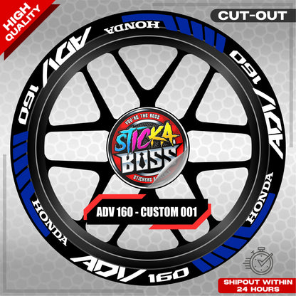 ADV 160 MAG STICKER SET ( 2 MAGS ) - CUSTOM 001 | VINYL WATERPROOF CUT-OUT DECALS
