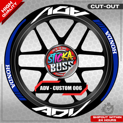 ADV 150 / 160 MAG STICKER SET ( 2 MAGS ) - CUSTOM 006 | VINYL WATERPROOF CUT-OUT DECALS