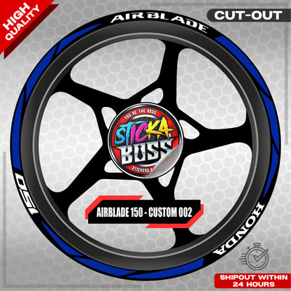 AIRBLADE 150 MAG STICKER SET ( 2 MAGS ) - CUSTOM 002 | VINYL WATERPROOF CUT-OUT DECALS