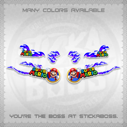 FAZZIO FOR WHITE DECALS (FLAMES 02 SUPER-M MOTIF) STICKER KITS BY STICKABOSS