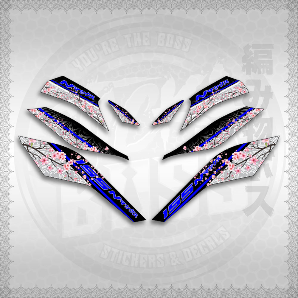 STICKER DECALS for NMAX V3 TURBO INDO (NV3SAIN) By STICKABOSS (SOFIE LAMINATED WATERPROOF)