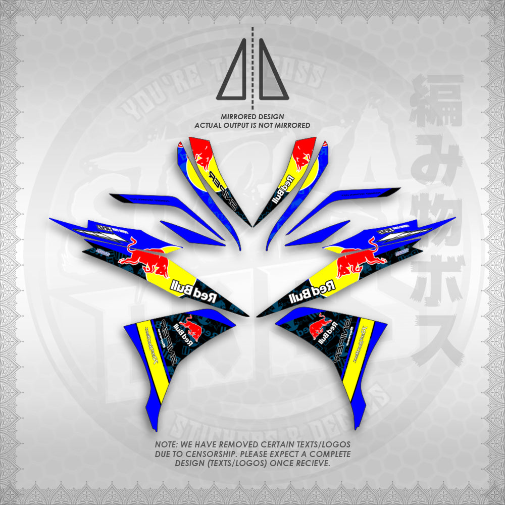 STICKER DECALS for SNIPER 135 MX (S135REBUIN)By STICKABOSS (SOFIE LAMINATED WATERPROOF)