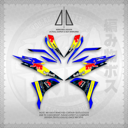 STICKER DECALS for SNIPER 135 MX (S135REBUIN)By STICKABOSS (SOFIE LAMINATED WATERPROOF)