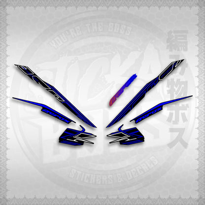 STICKER DECALS for AEROX V3 ALPHA TURBO INDO (AV3CYCI) By STICKABOSS (SOFIE LAMINATED WATERPROOF)