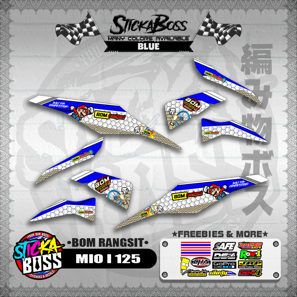 MIO I 125 INDO DECALS ( BOM RANGSIT )【WITH FREEBIES】
