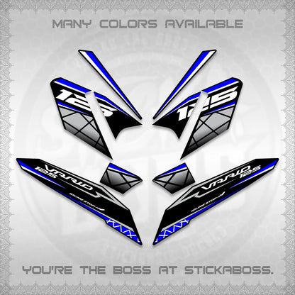 CLICK 125 V4 VARIO DECALS (2026 MODERN STRIPE DESIGN) STICKER KITS BY STICKABOSS