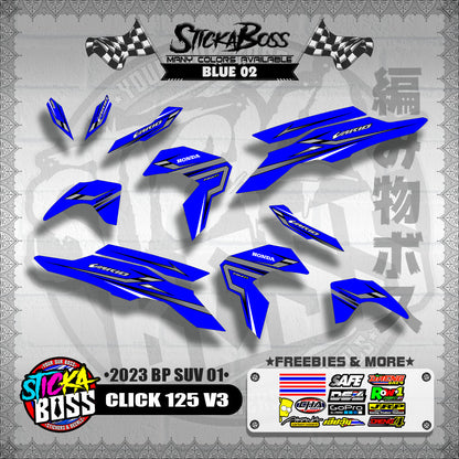 CLICK 125i / 150i V3 DECALS ( 2023 BP SUV 01 )【WITH FREEBIES】