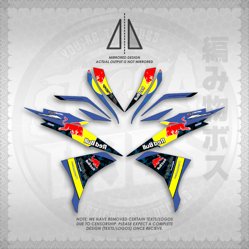 STICKER DECALS for SNIPER 135 MX (S135REBUIN)By STICKABOSS (SOFIE LAMINATED WATERPROOF)