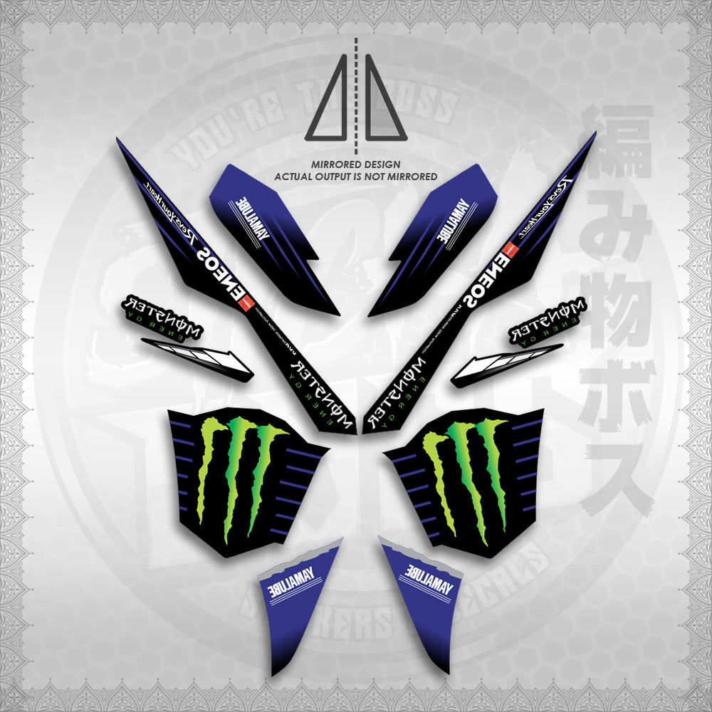 STICKER DECALS for AEROX V3 ALPHA TURBO INDO (AV3MOED01) By STICKABOSS (SOFIE LAMINATED WATERPROOF)