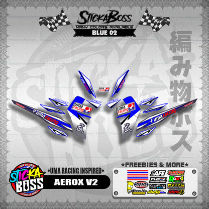 AEROX V2 DECALS ( UMA RACING INSPIRED )【WITH FREEBIES】