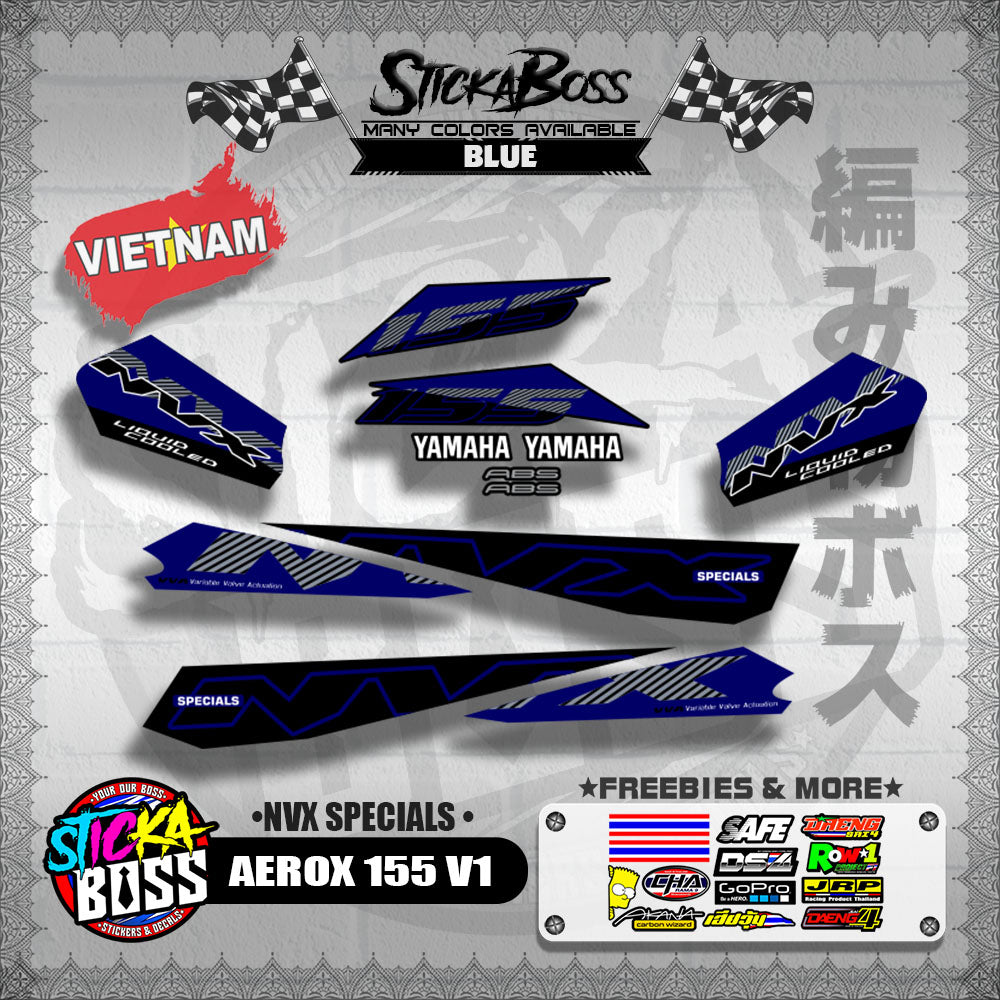 AEROX 155 V1 VIETNAM DECALS ( NVX SPECIALS )【WITH FREEBIES】