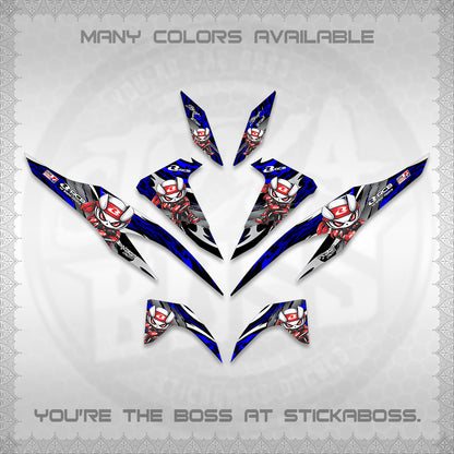 CLICK 125 V2 DECALS (2026 NEW RCB 2.0 DESIGN) STICKER KITS BY STICKABOSS