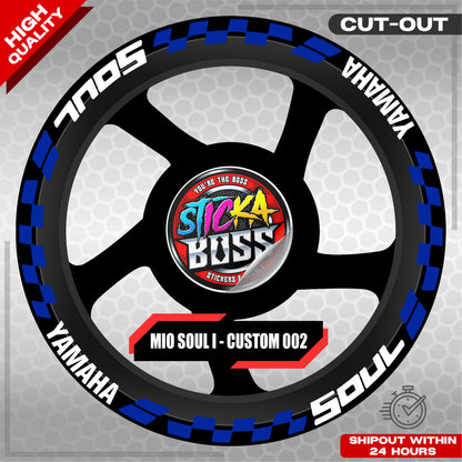 MIO SOUL I 125 MAGS STICKER SET  ( 2 MAGS ) - CUSTOM 002 | VINYL WATERPROOF CUT-OUT DECALS