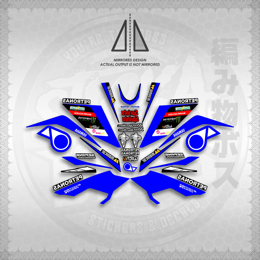 STICKER DECALS for SNIPER 155 MALAYSIAN (S155PEMOSRED) By STICKABOSS (SOFIE LAMINATED WATERPROOF)