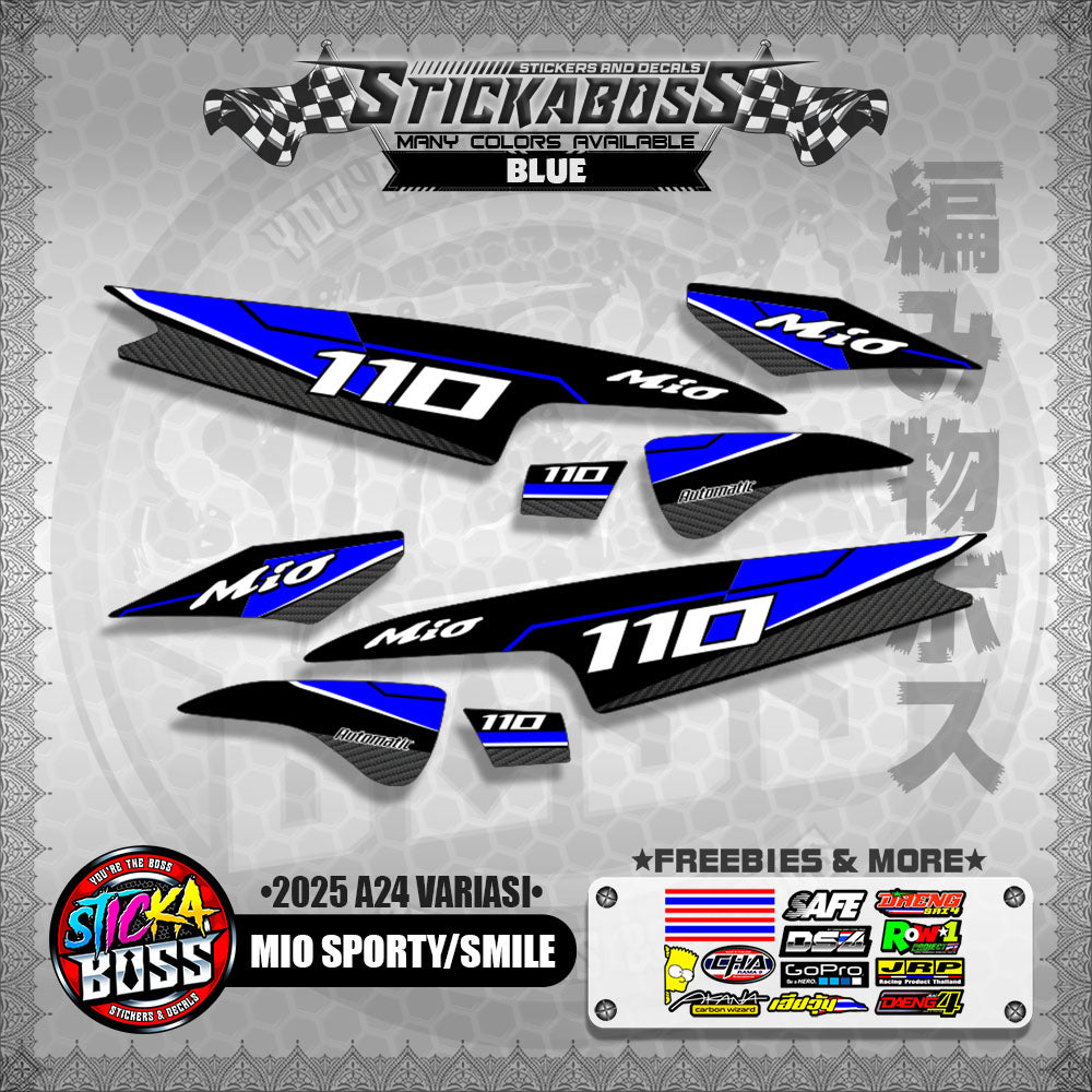 MIO SPORTY/SMILE INDO STICKER DECALS ( 2025 A24 VARIASI )【WITH FREEBIES】