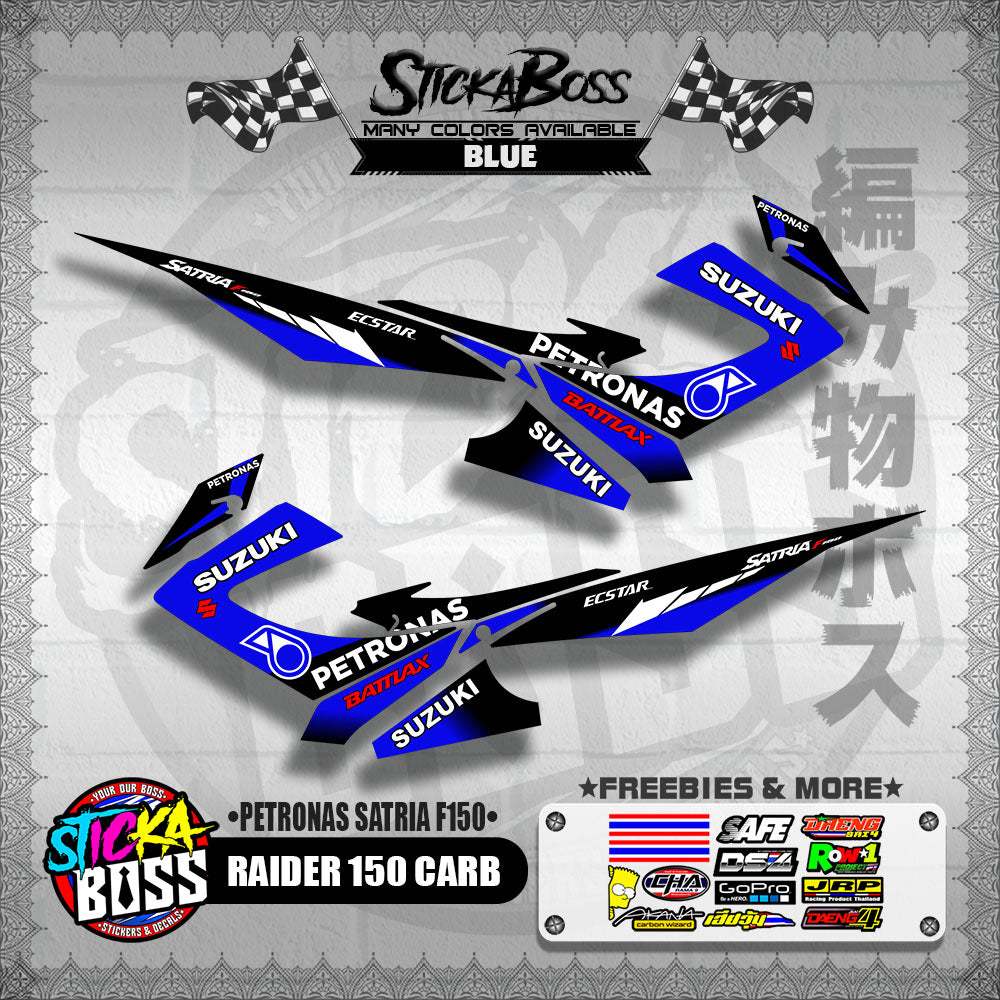 RAIDER 150 CARB DECALS ( PETRONAS SATRIA F150 )【WITH FREEBIES】