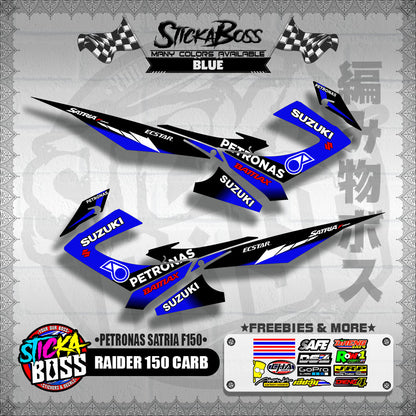 RAIDER 150 CARB DECALS ( PETRONAS SATRIA F150 )【WITH FREEBIES】