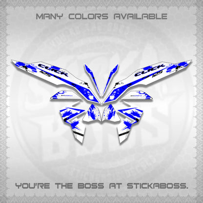 CLICK V3 MALAY FOR WHITE DECALS (HITAM STRIPING 03 MOTIF)STICKER DECALS By STICKABOSS