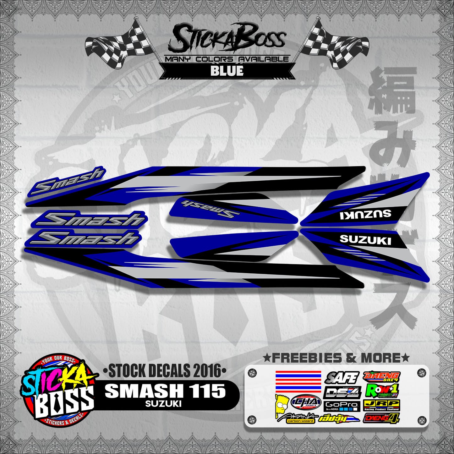 SMASH 115 ( STOCK DECALS 2016 )【WITH FREEBIES】