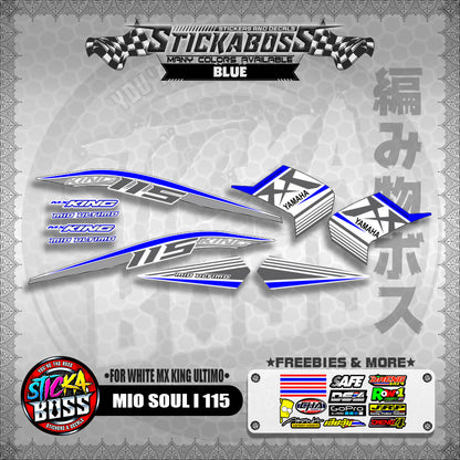 MIO SOUL I 115 STICKER DECALS ( FOR WHITE MX KING ULTIMO )【WITH FREEBIES】