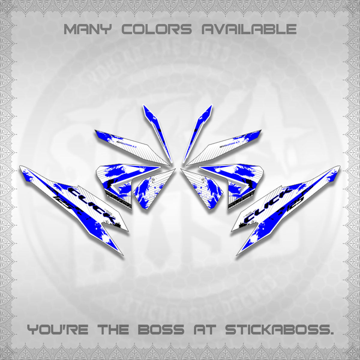 CLICK V2 MALAY FOR WHITE DECALS (HITAM STRIPING 03 MOTIF)STICKER DECALS By STICKABOSS