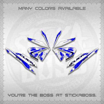 CLICK V2 MALAY FOR WHITE DECALS (HITAM STRIPING 03 MOTIF)STICKER DECALS By STICKABOSS