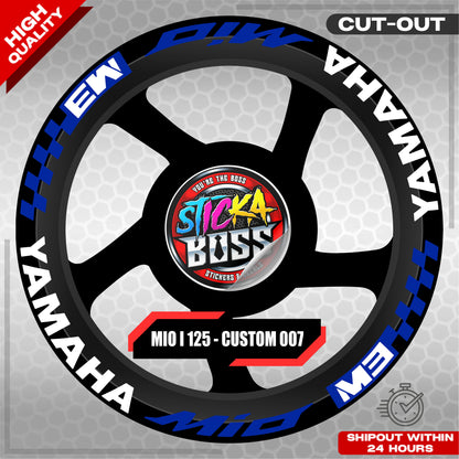 MIO I 125 MAG STICKER SET  ( 2 MAGS ) - CUSTOM 007 | VINYL WATERPROOF CUT-OUT DECALS