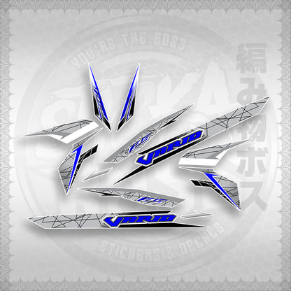 STICKER DECALS for CLICK 125 V3 (CV3VASTTEDEFOWH) By STICKABOSS (SOFIE LAMINATED WATERPROOF)