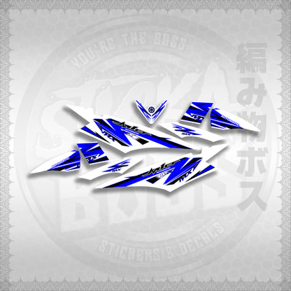 MIO SOUL I STRIPING CARBURETOR FOR WHITE STICKER DECALS By STICKABOSS (SOFIE LAMINATED WATERPROOF)