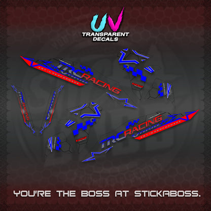 CLICK V3 UV TRANSPARENT DECALS (2026 TRC RACING DESIGN)STICKER DECALS By STICKABOSS