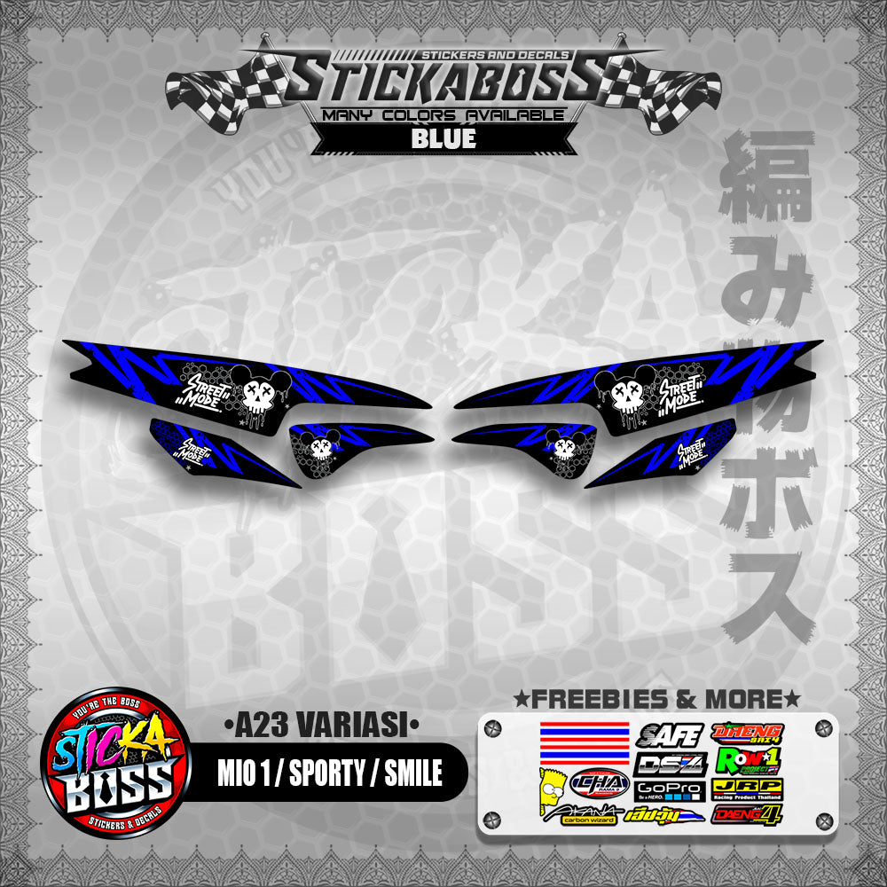 MIO 1 / SPORTY / SMILE INDO STICKER DECALS (A23 VARIASI)【WITH FREEBIES】