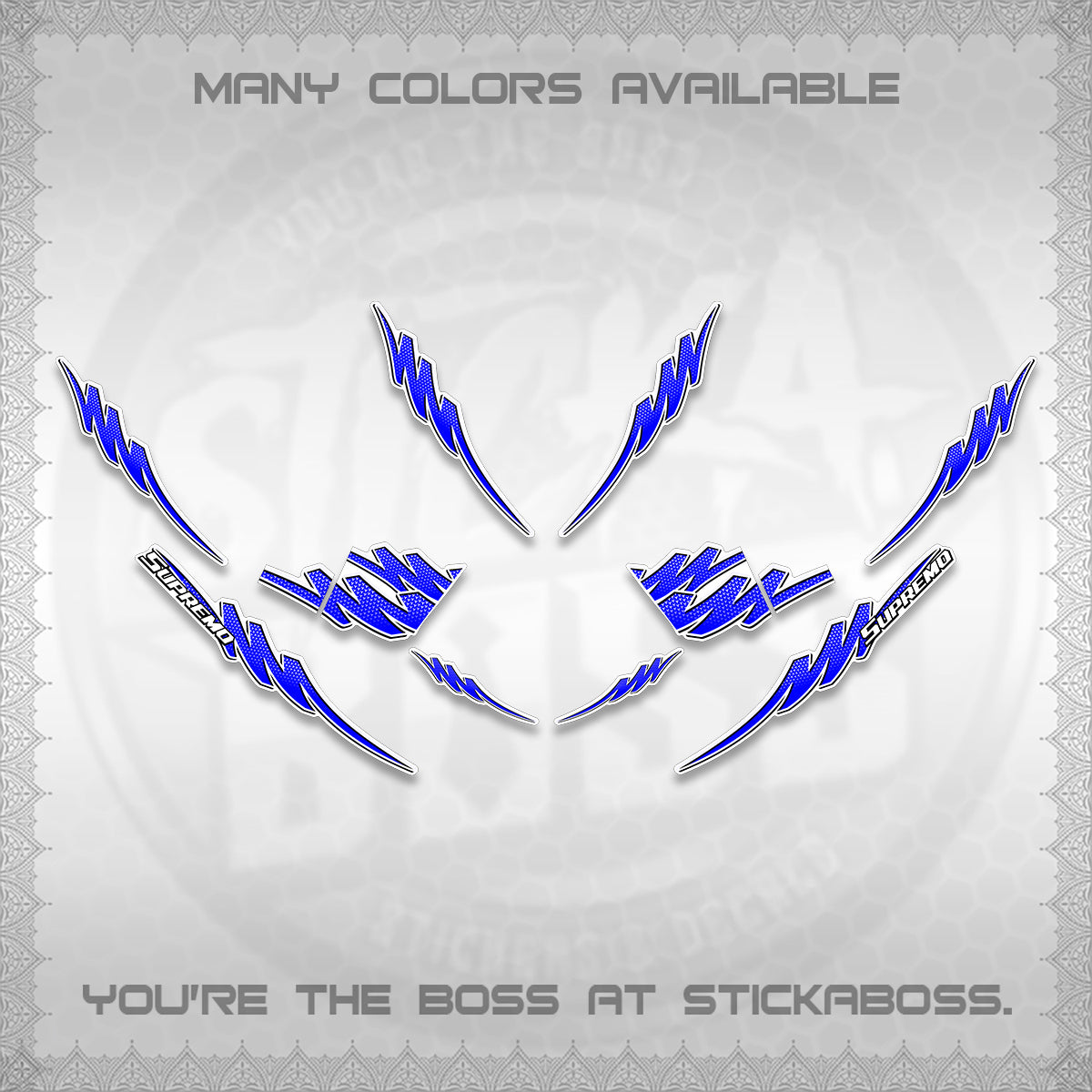 AEROX V2 FOR WHITE STRIPING DECALS (1 TONE PUTRA VIRDIAN)STICKER DECALS BY STICKABOSS