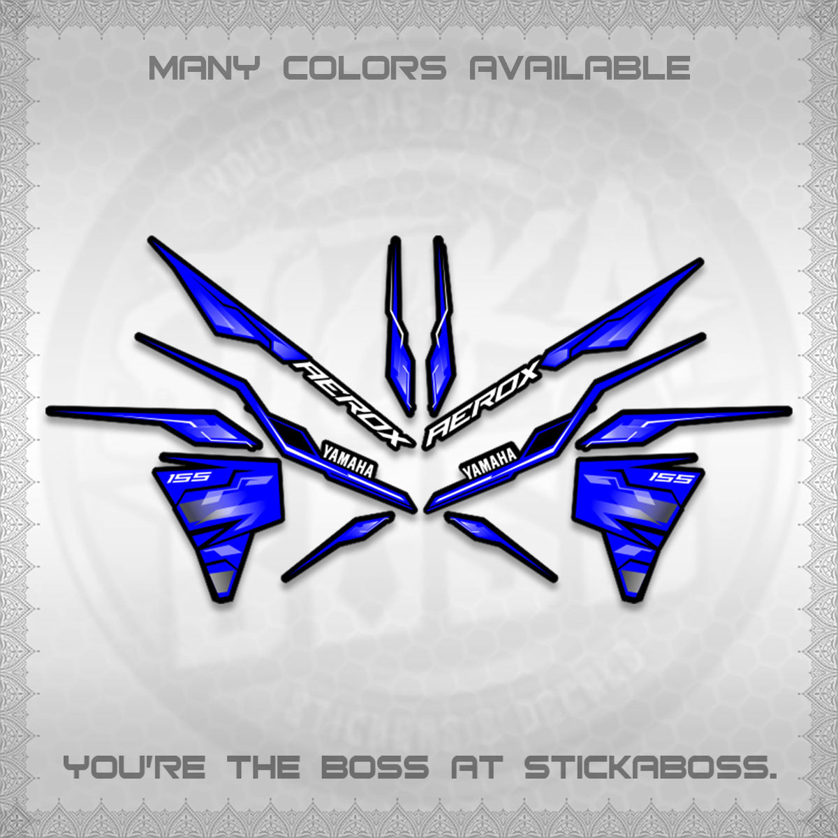 AEROX V3 INDO DECALS (ALPHA TURBO 0001)STICKER DECALS By STICKABOSS