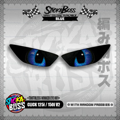 CLICK 125i / 150i V2 ( TOOTHLESS WINKER EYE 001 ) TRANSPARENT【WITH FREEBIES】