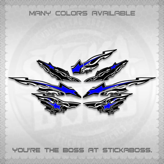 AEROX  V3 INDO DECALS (0005 RISING STAR)STICKER DECALS By STICKABOSS
