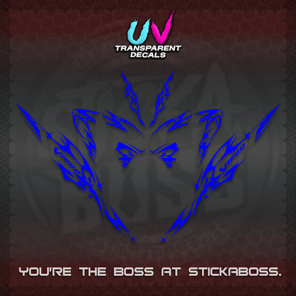 CLICK 125 V4 VARIO UV TRANSPARENT DECALS (2026 TRIBAL LIGHTNING DESIGN) STICKER KITS BY STICKABOSS