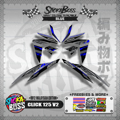CLICK 125 V2 DECALS ( VV12 MALAYSIAN EDITION ) 【WITH FREEBIES】