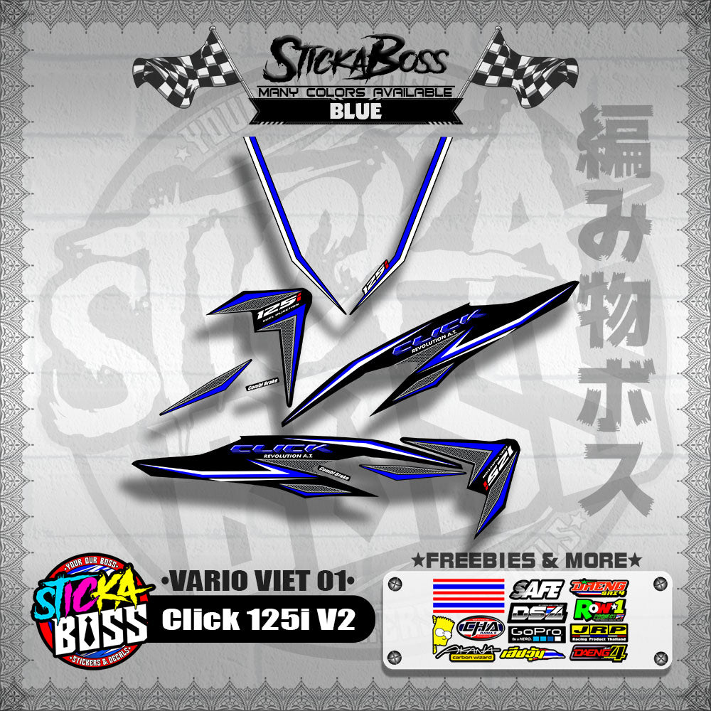 CLICK 125i V2 DECALS ( VARIO VIET 01 )【WITH FREEBIES】