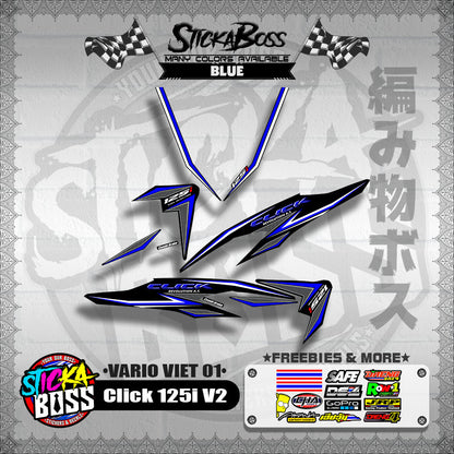 CLICK 125i V2 DECALS ( VARIO VIET 01 )【WITH FREEBIES】
