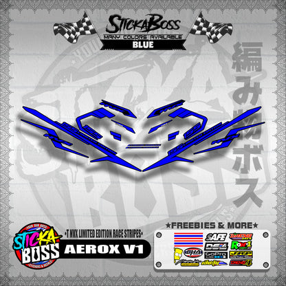 AEROX V1 DECALS ( NVX LIMITED EDITION RACE STRIPES )【WITH FREEBIES】
