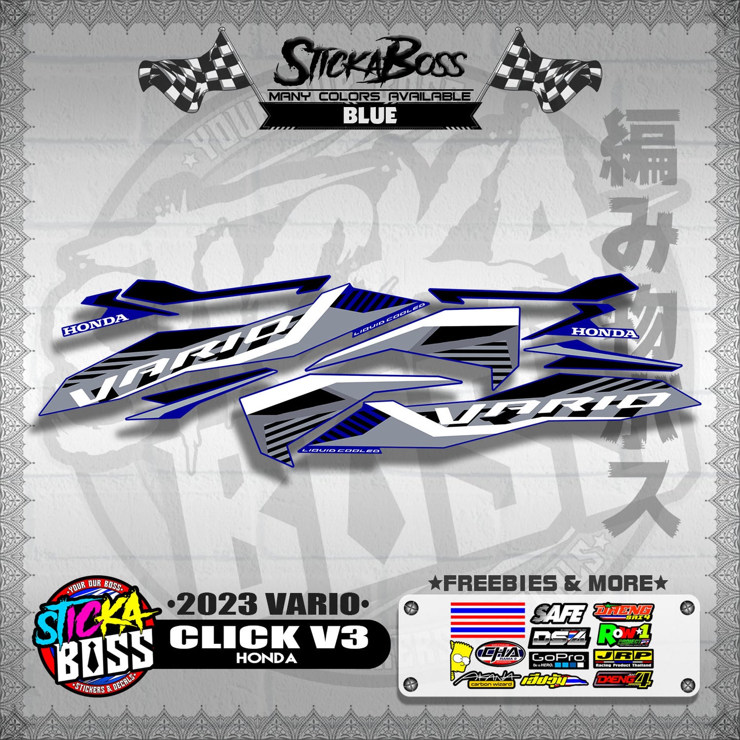 CLICK V3 STOCK DECALS ( 2023 VARIO )【WITH FREEBIES】