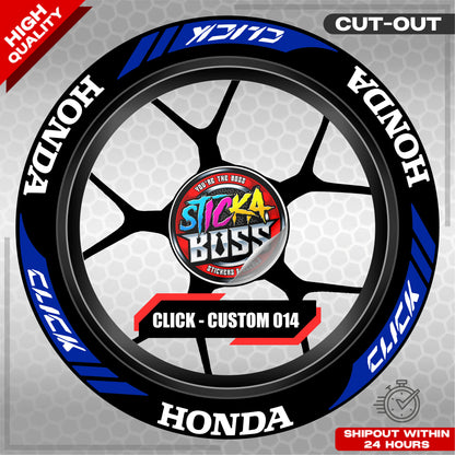 CLICK 125 / 150 / 160 MAG STICKER SET  ( 2 MAGS ) - CUSTOM 014 | VINYL WATERPROOF CUT-OUT DECALS