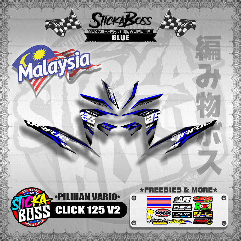 CLICK 125 V2 MALAYSIAN DECALS ( PILIHAN VARIO )