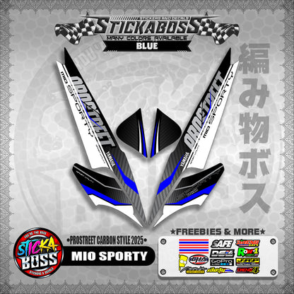 MIO SPORTY STICKER DECALS ( PROSTREET CARBON STYLE 2025 )【WITH FREEBIES】