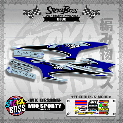 MIO SPORTY STOCK DECALS ( MX DESIGN )【WITH FREEBIES】