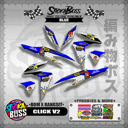 CLICK V2 INDO CONCEPT DECALS ( BOM X RANGSIT )【WITH FREEBIES】