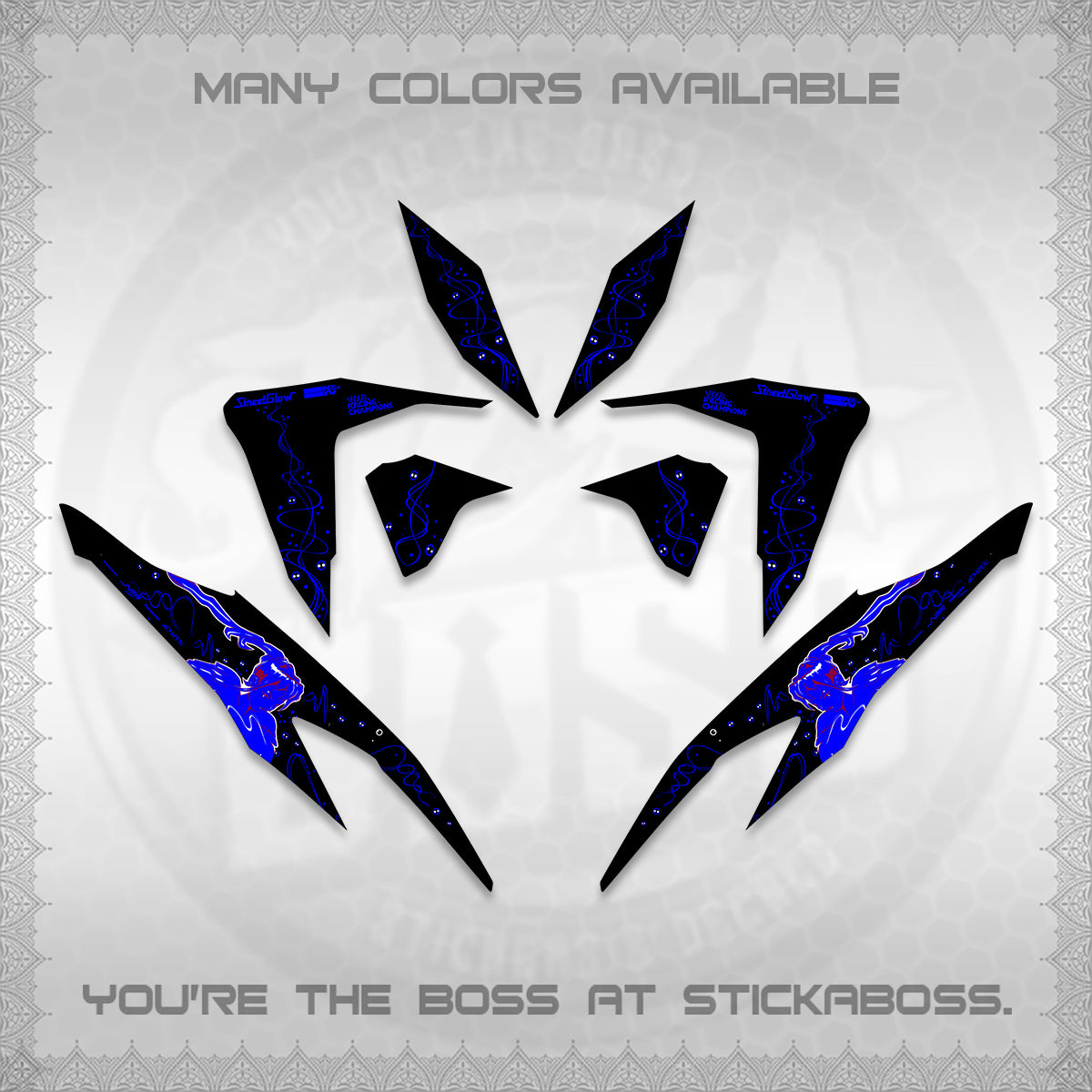 CLICK V2 DECALS (2026 2F2F SWIRL DESIGN) STICKER KITS BY STICKABOSS