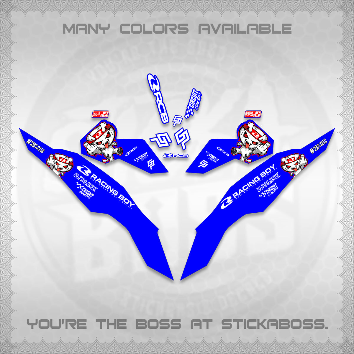 CLICK V3 DECALS (2026 RACE ZOMBIE DESIGN)STICKER DECALS By STICKABOSS