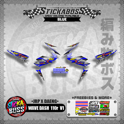 Honda Wave Dash 110r v1【 JRP X DAENG DECALS 】 (Rusi Swish Mono)