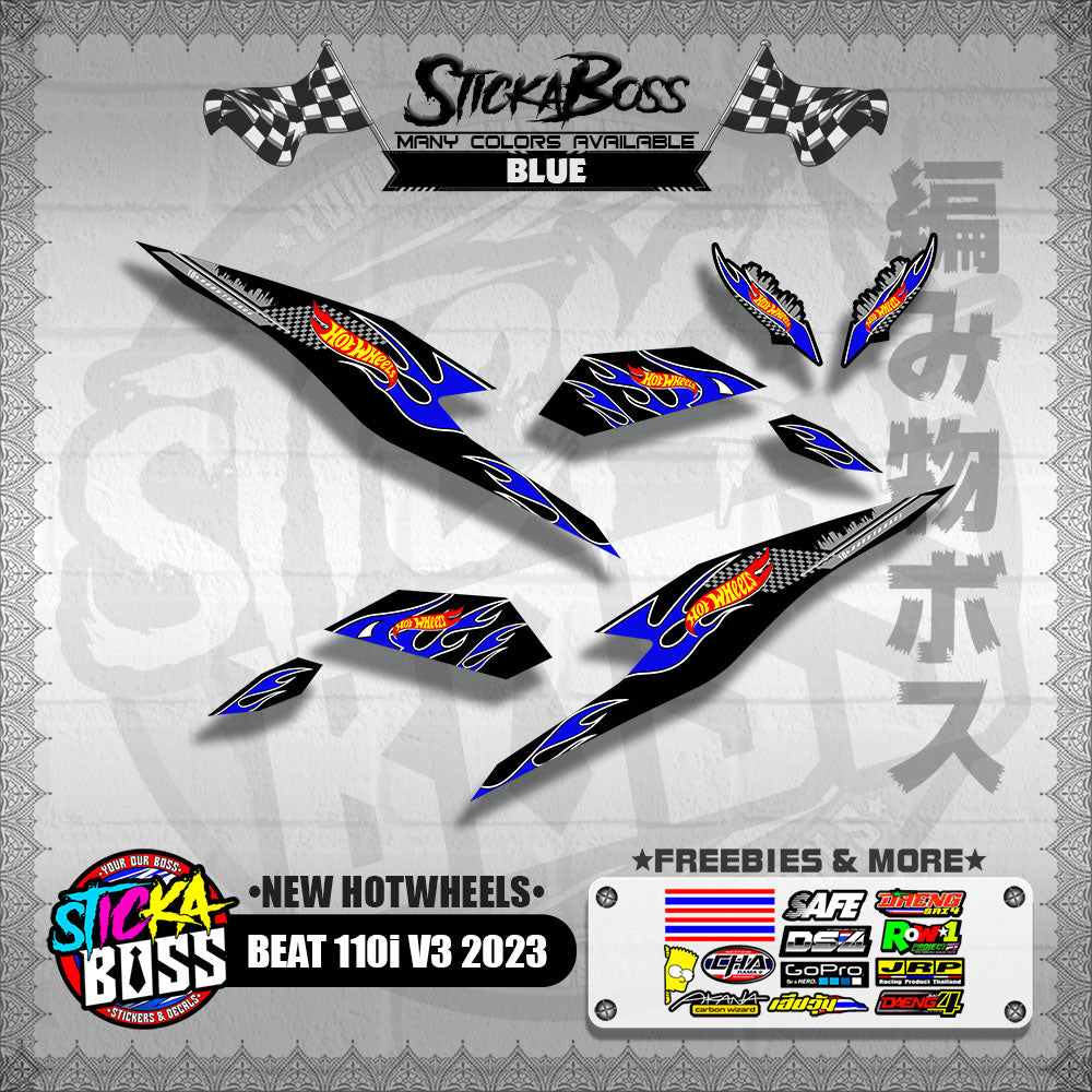 BEAT 110i V3 2023 DECALS ( NEW HOTWHEELS )【WITH FREEBIES】